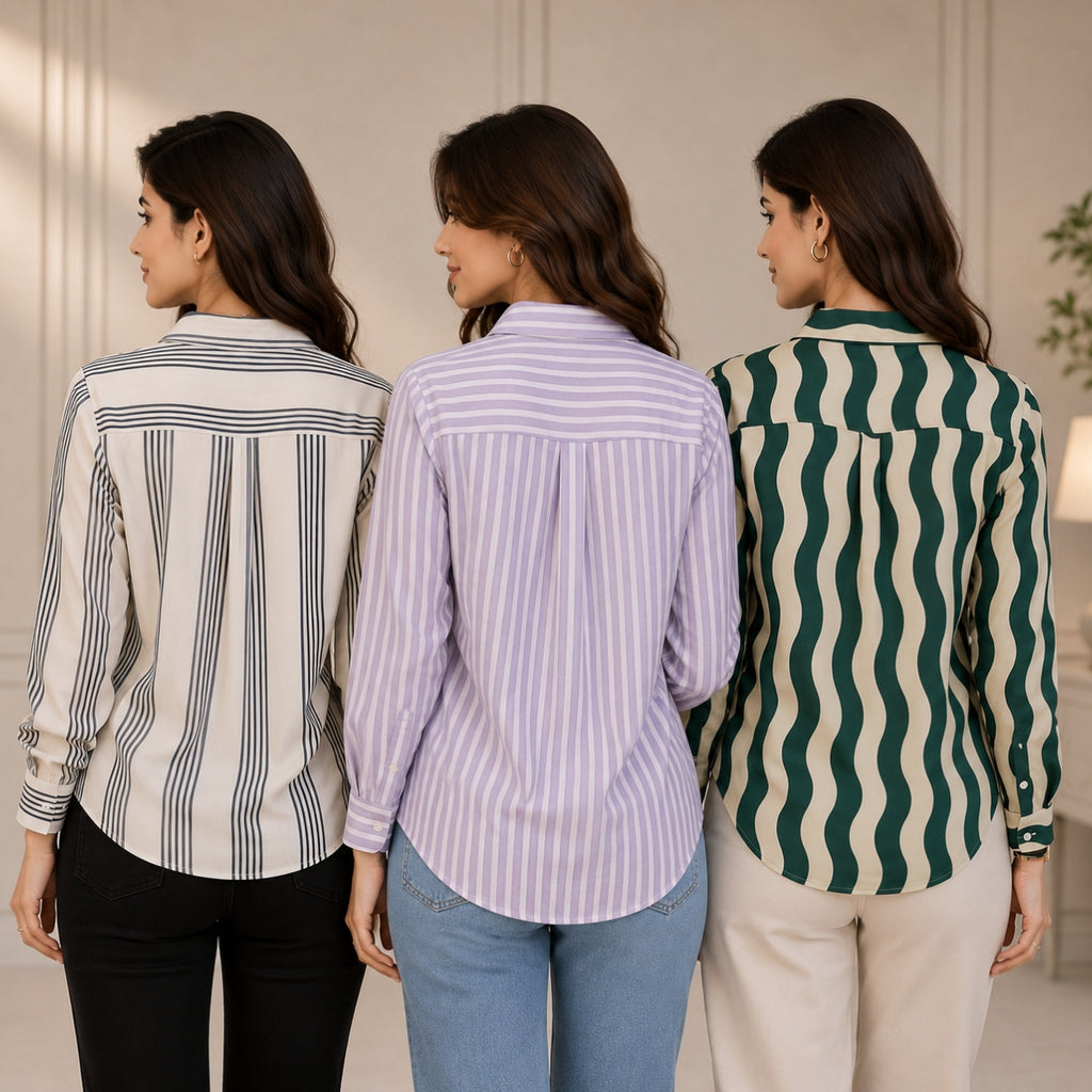 3 Casual Cotton Shirt For Women-Everyday Comfort Shirts |SC-03