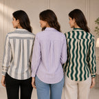 3 Casual Cotton Shirt For Women-Everyday Comfort Shirts |SC-03