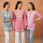 3 Chikankari Short Kurtis | CSK-04