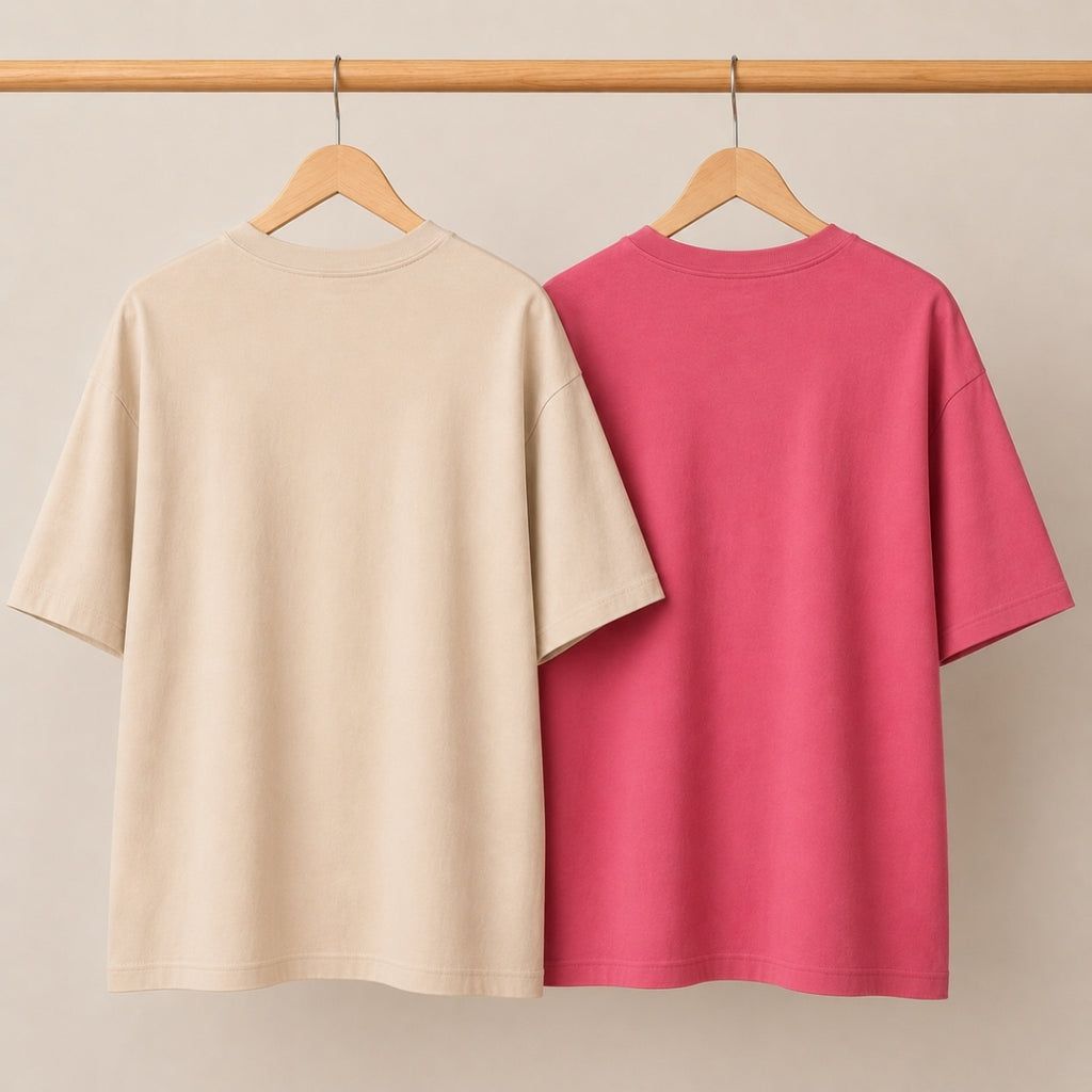 Pack of 2 Casual T-Shirts | Oversized Printed T-Shirt Combo Pack |  TT-012