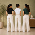 Pack of 3  Women Cotton T-Shirt Trouser Set (T-14)