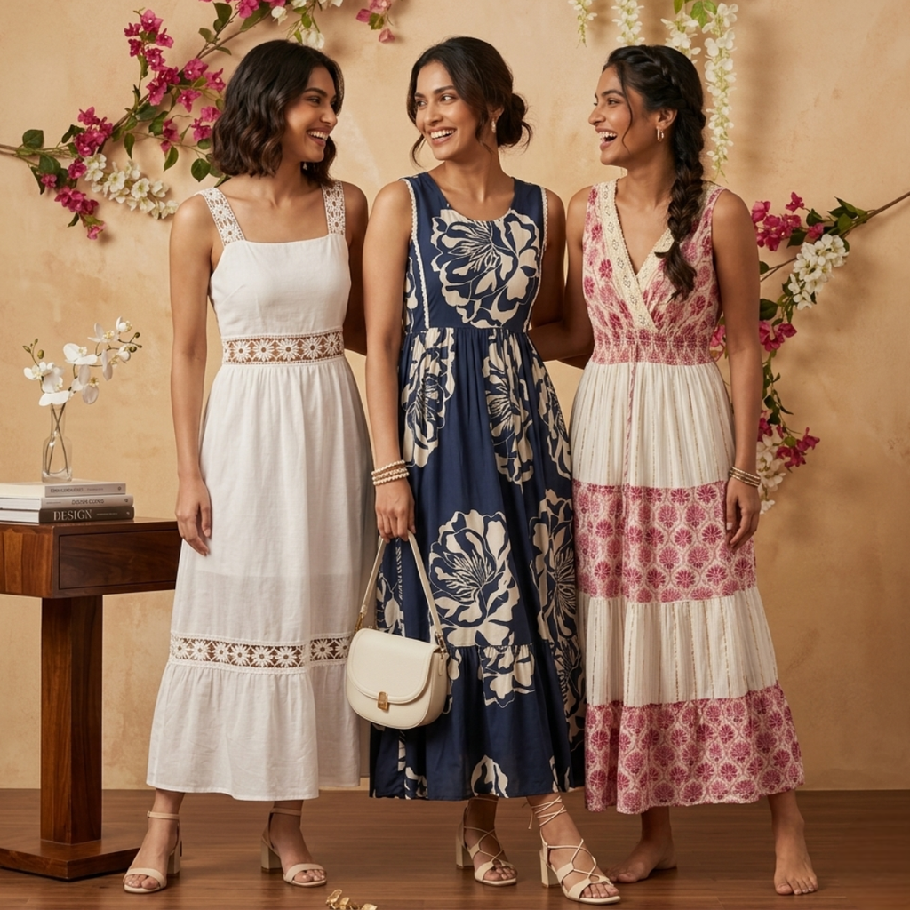 3 Printed Maxi Dress – Style Meets Comfort | MD-05
