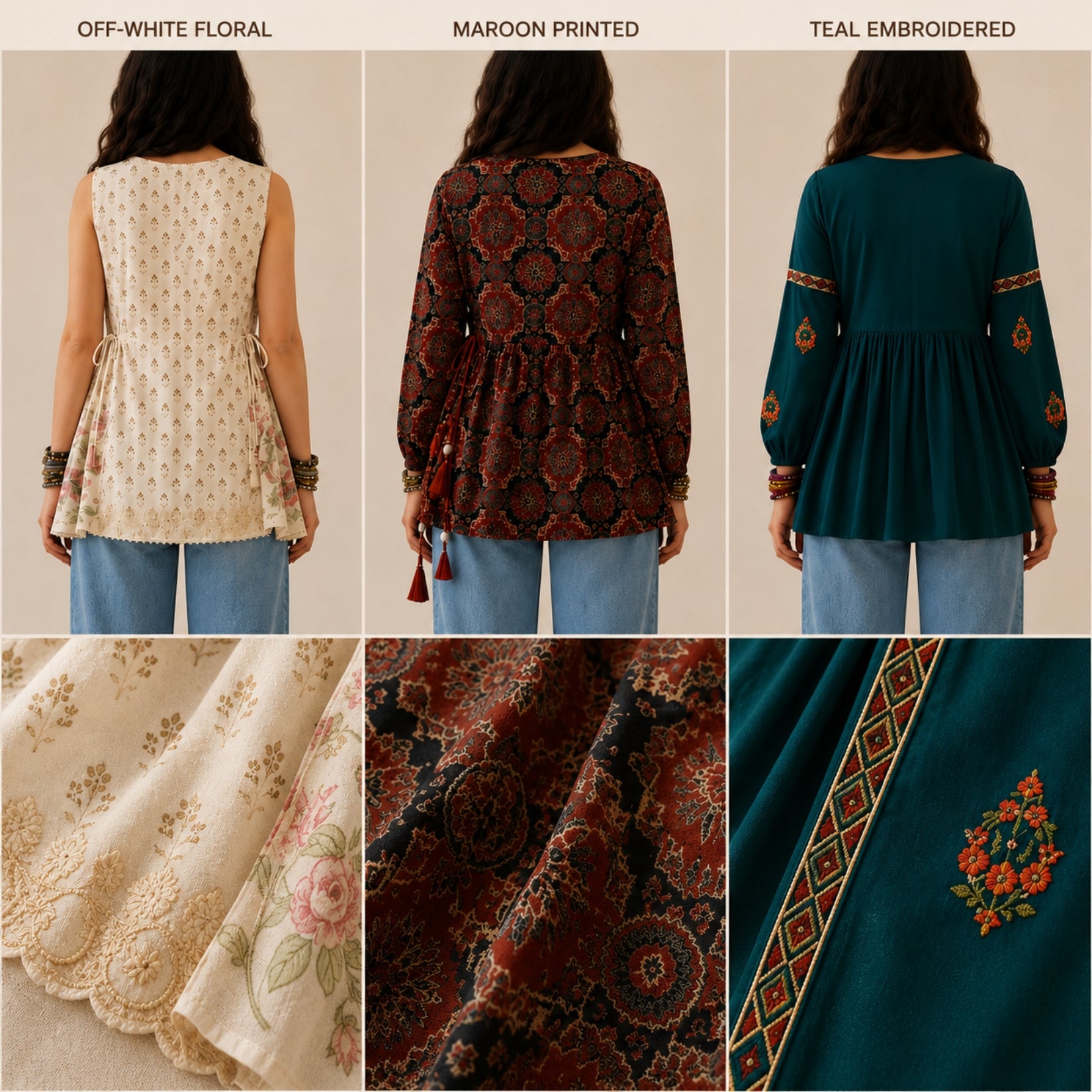 3 Short Kurtis, One Perfect Combo | SK-03