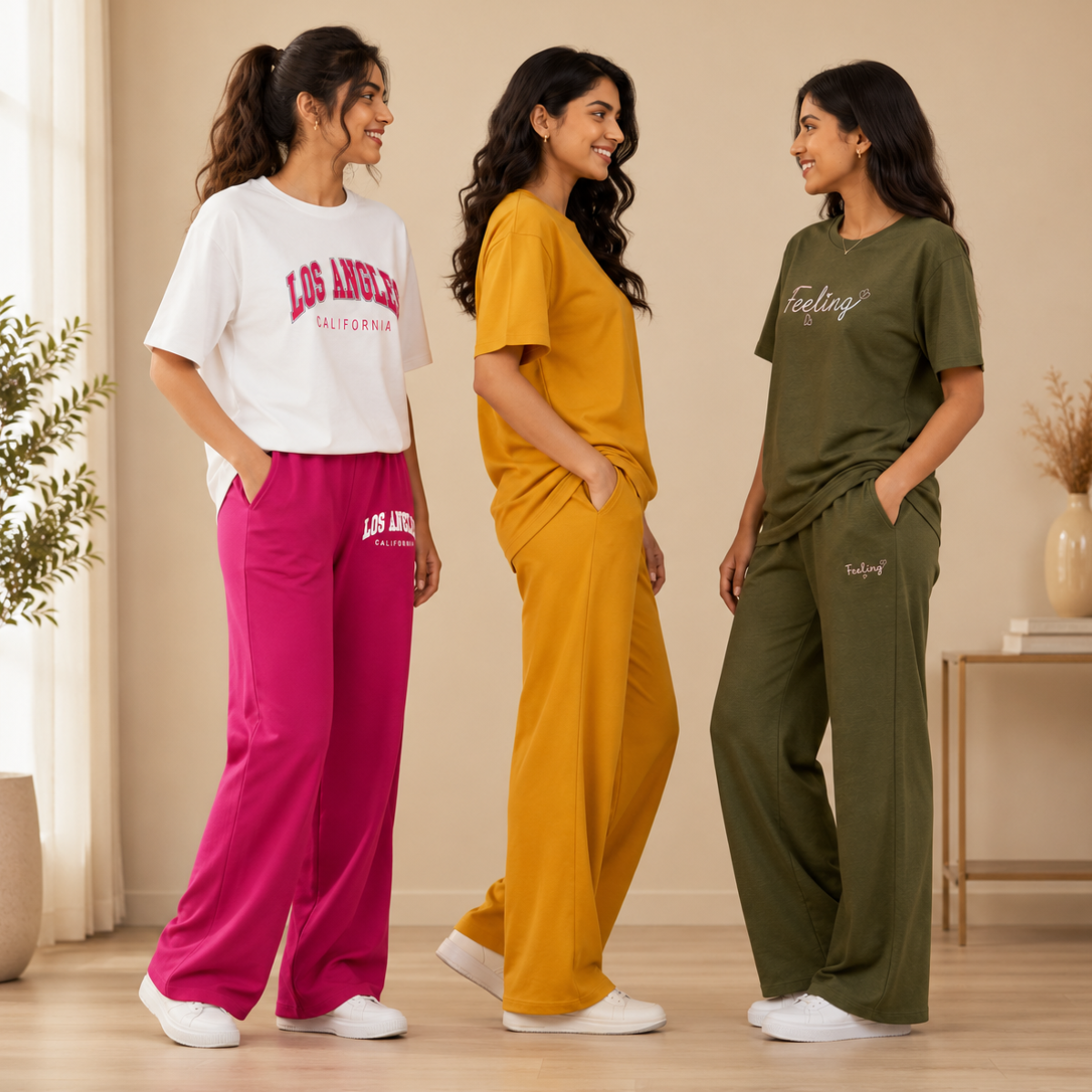 3 T-Shirt With Trouser Daily Wear Combo ( T5 )