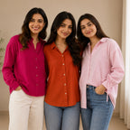 3 Casual Cotton Shirt For Women-Everyday Comfort Shirts |SC-05