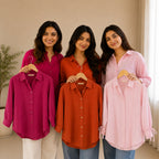 3 Casual Cotton Shirt For Women-Everyday Comfort Shirts |SC-05