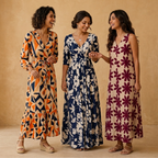 3 Printed Maxi Dress – Style Meets Comfort | MD-07