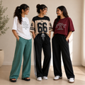 3 Sets Women's T-Shirts With Trousers (K-7)