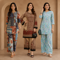 Printed Co-Ord | Pack of 3 | Casual Ethnic Fusion Wear | CC-014