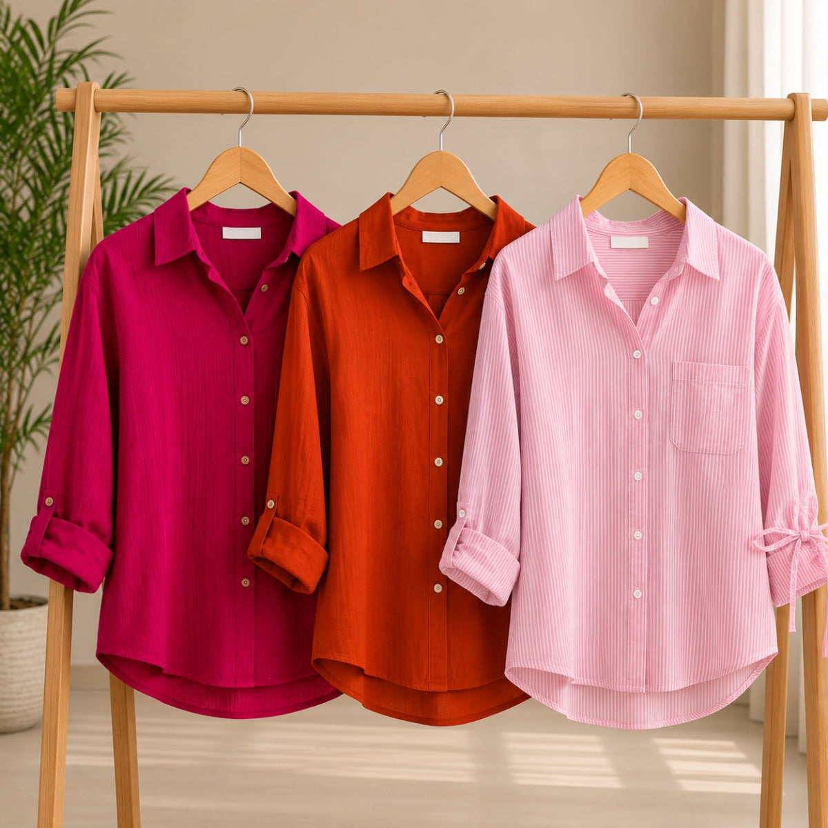 3 Casual Cotton Shirt For Women-Everyday Comfort Shirts |SC-05