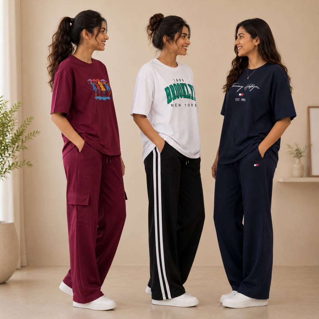 3 T-Shirt With Trouser Daily Wear Combo ( T7 )