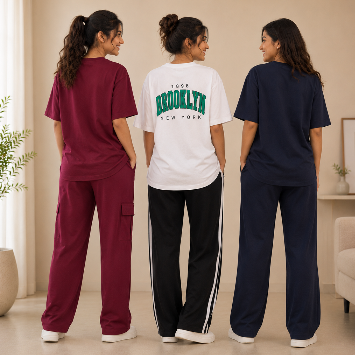 3 T-Shirt With Trouser Daily Wear Combo ( T7 )