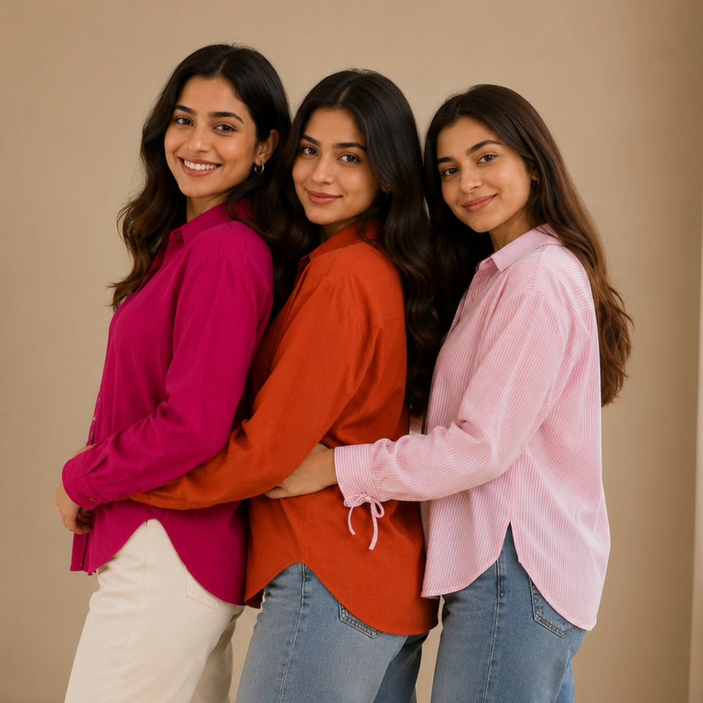 3 Casual Cotton Shirt For Women-Everyday Comfort Shirts |SC-05