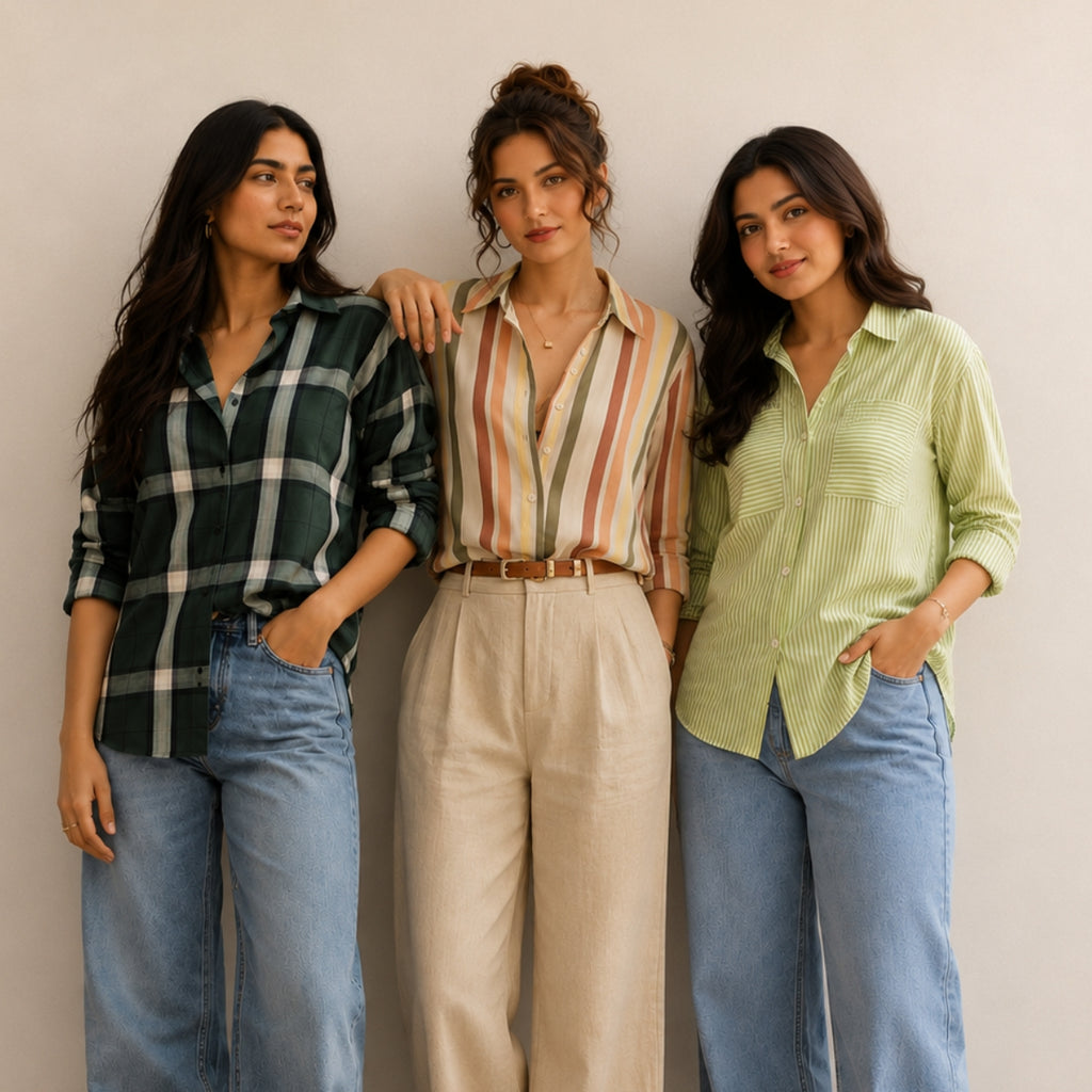3 Casual Cotton Shirt For Women-Everyday Comfort Shirts |SC-06