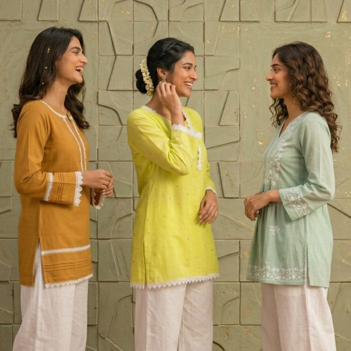 3 Chikankari Embroidery Short Kurtis | CSK-08