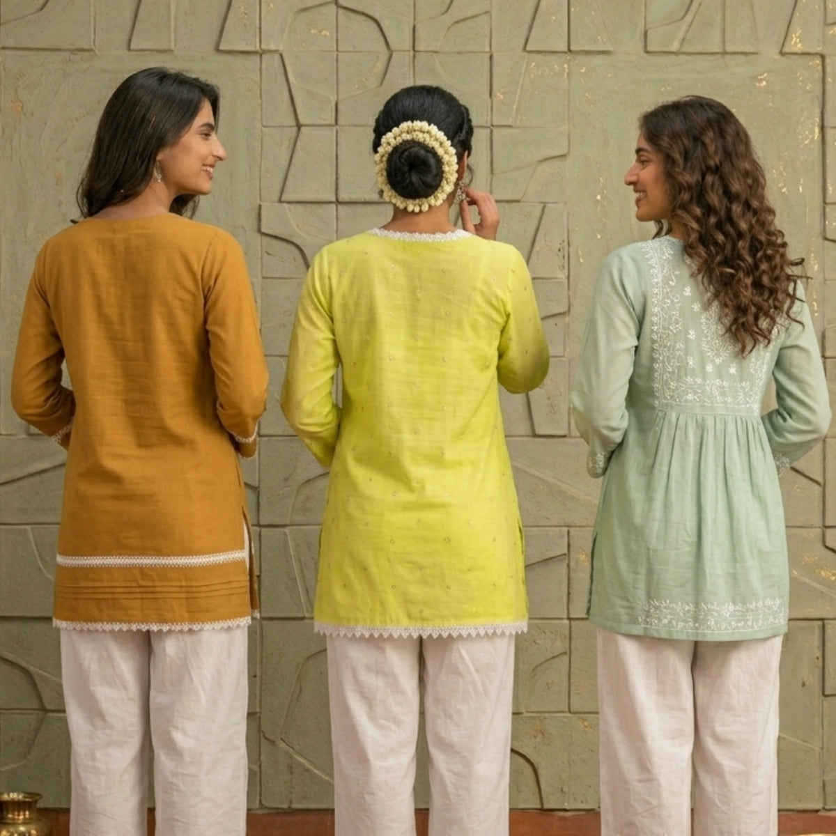 3 Chikankari Embroidery Short Kurtis | CSK-08