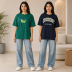 Oversized Printed T-Shirt Combo Pack | Pack of 2 Casual Tees | TT-05