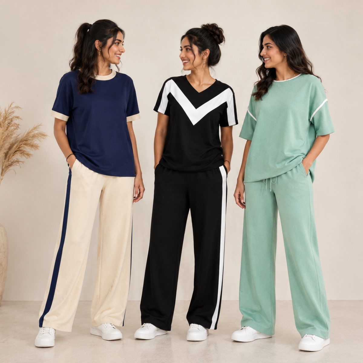 3 T-Shirt With Trouser Daily Wear Combo ( T9 )