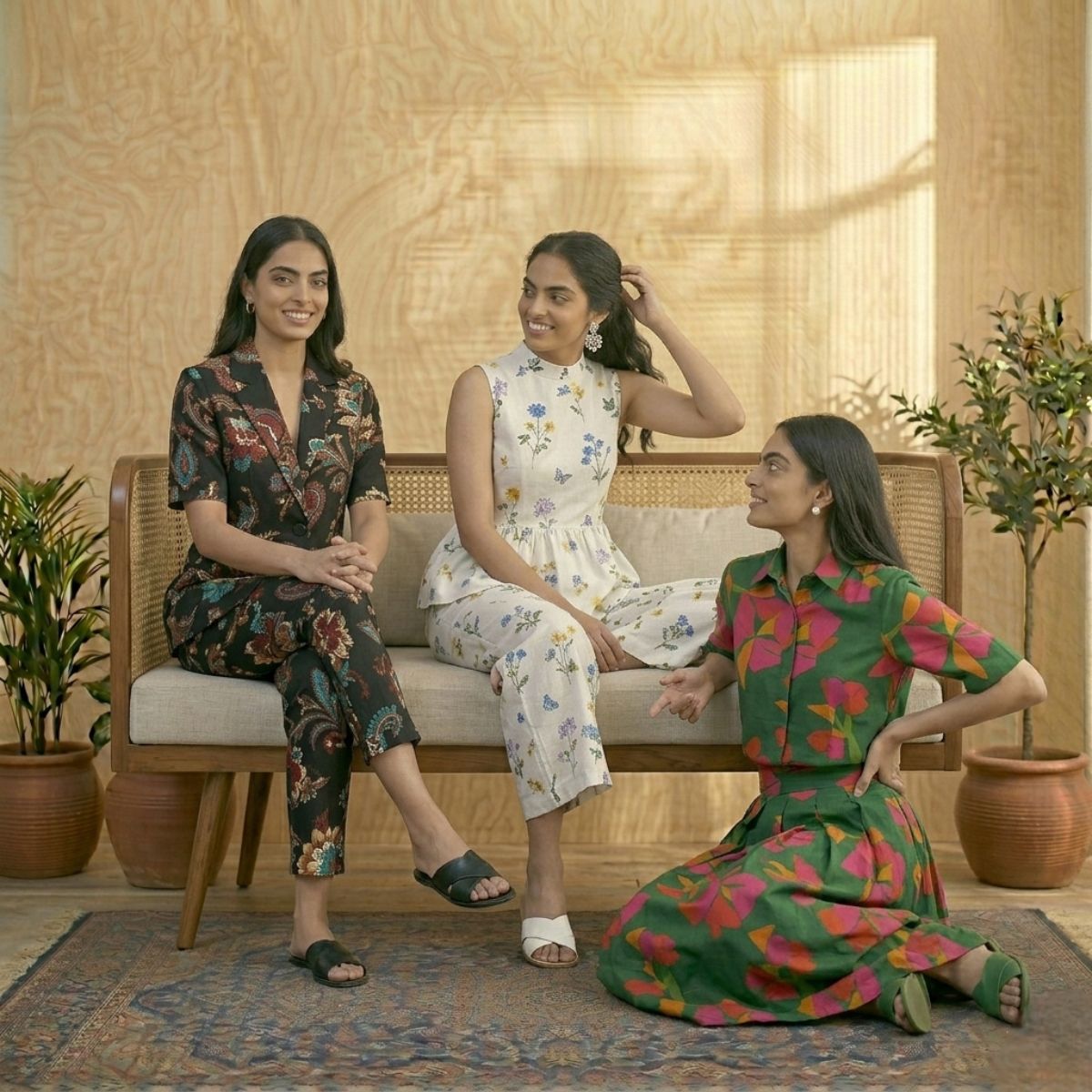 Printed Co-Ord | Pack of 3 | Casual Ethnic Fusion Wear | CC-018