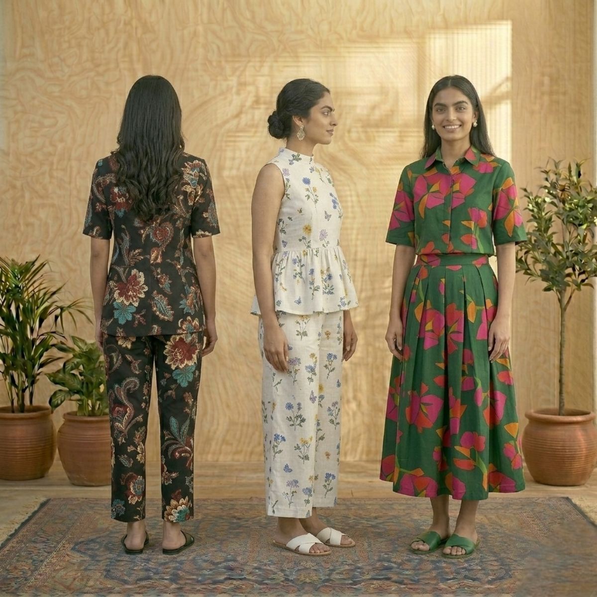 Printed Co-Ord | Pack of 3 | Casual Ethnic Fusion Wear | CC-018