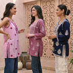3 Chikankari Embroidery Short Kurtis | CSK-10
