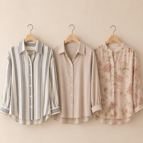 3 Casual Cotton Shirt For Women-Everyday Comfort Shirts | SC-01