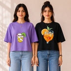 Pack of 2 Casual T-Shirts | Oversized Printed T-Shirt Combo Pack |  TT-011