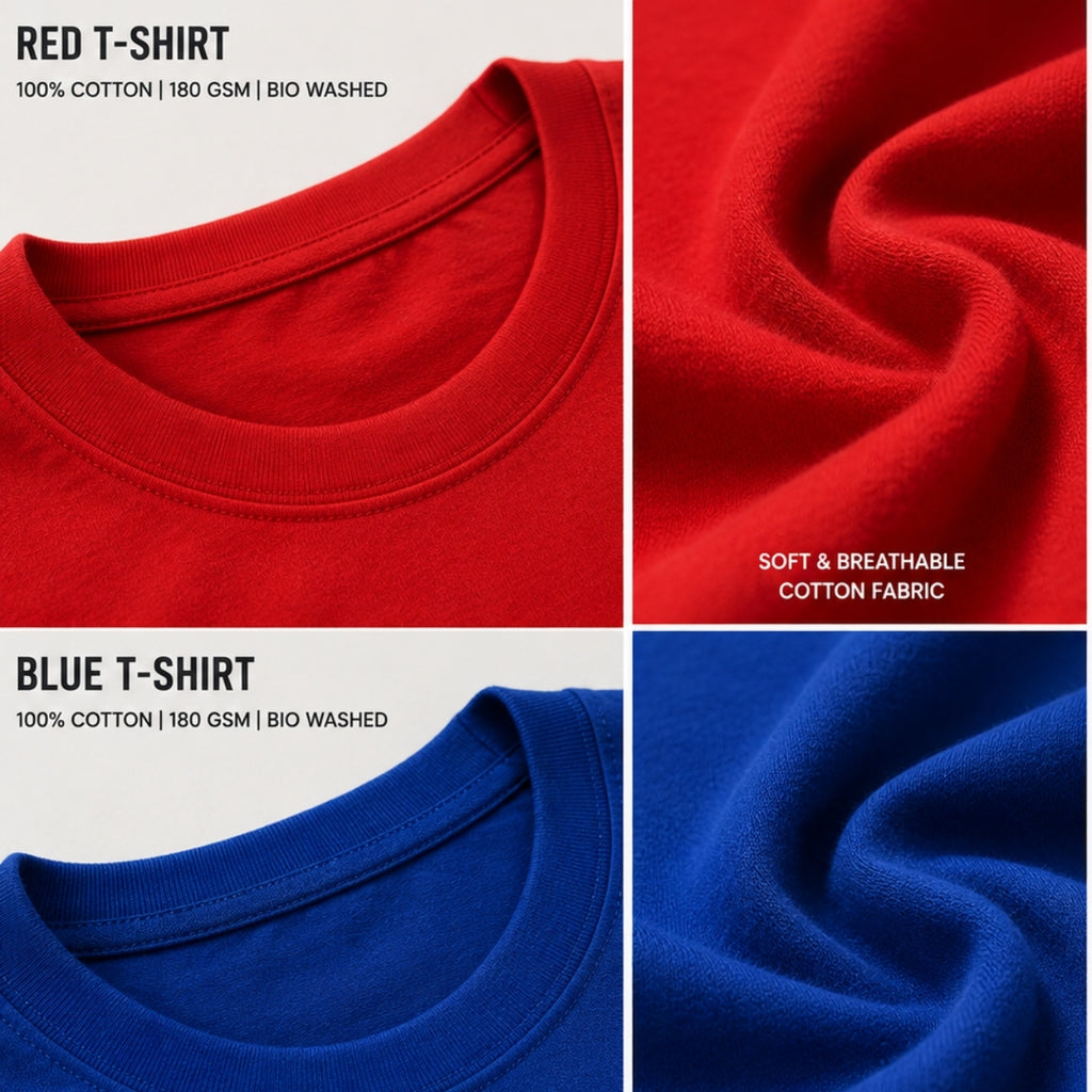 Pack of 2 Casual T-Shirts | Oversized Printed T-Shirt Combo Pack |  TT-015