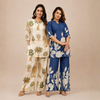 Floral Printed Co-Ord for Women |  Ethnic Lounge Wear