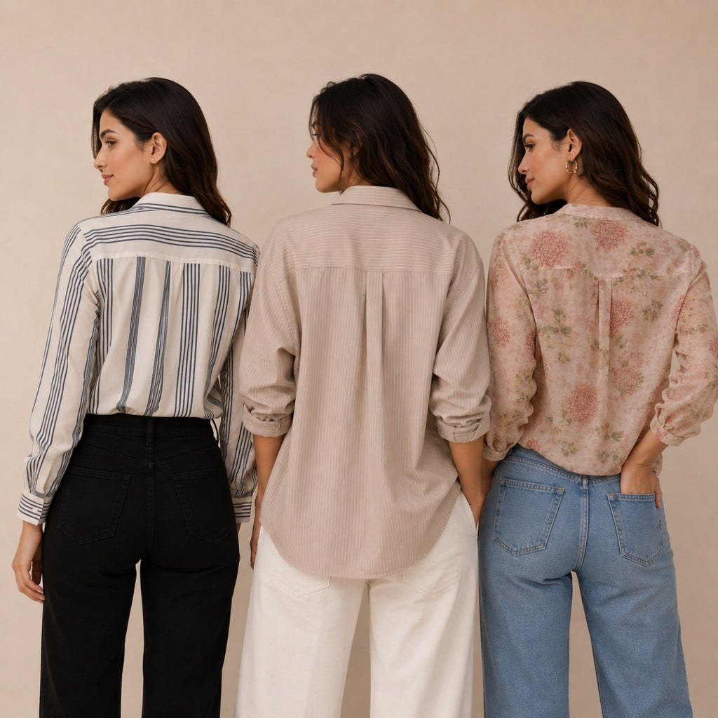 3 Casual Cotton Shirt For Women-Everyday Comfort Shirts | SC-01