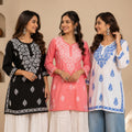 3 Chikankari Short Kurtis | CSK-02