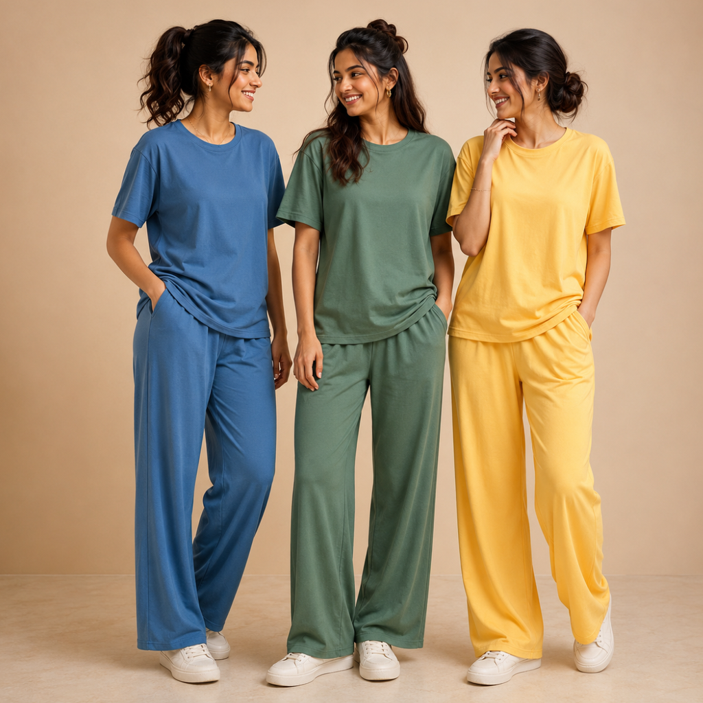 3 T-Shirt With Trouser Daily Wear Combo ( T2 )