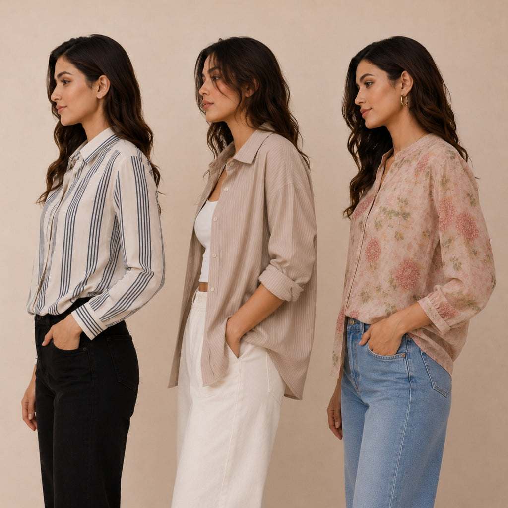 3 Casual Cotton Shirt For Women-Everyday Comfort Shirts | SC-01