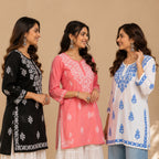 3 Chikankari Short Kurtis | CSK-02