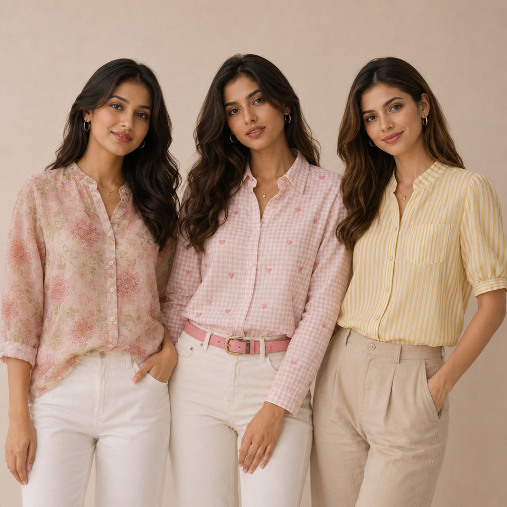 3 Casual Cotton Shirt For Women-Everyday Comfort Shirts |SC-02