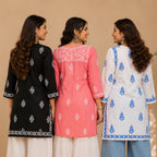 3 Chikankari Short Kurtis | CSK-02