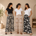 Pack of 3  Women Cotton T-Shirt Trouser Set (T-13)
