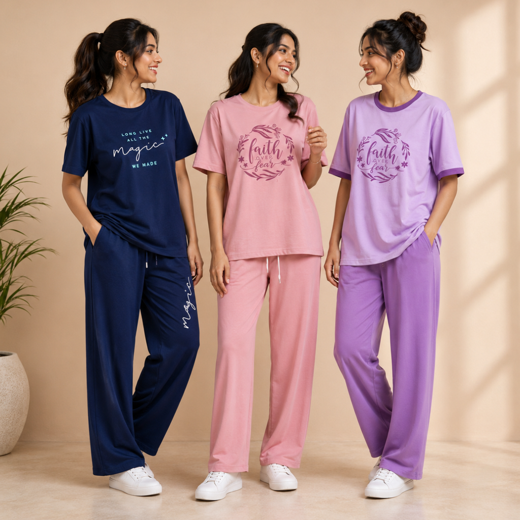3 T-Shirt With Trouser Daily Wear Combo ( T3 )