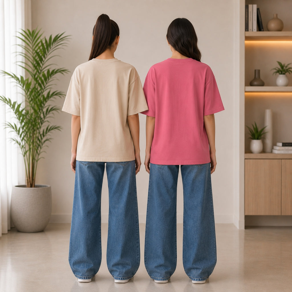 Oversized Printed T-Shirt Combo Pack | 2 Stylish Tees | TT-02