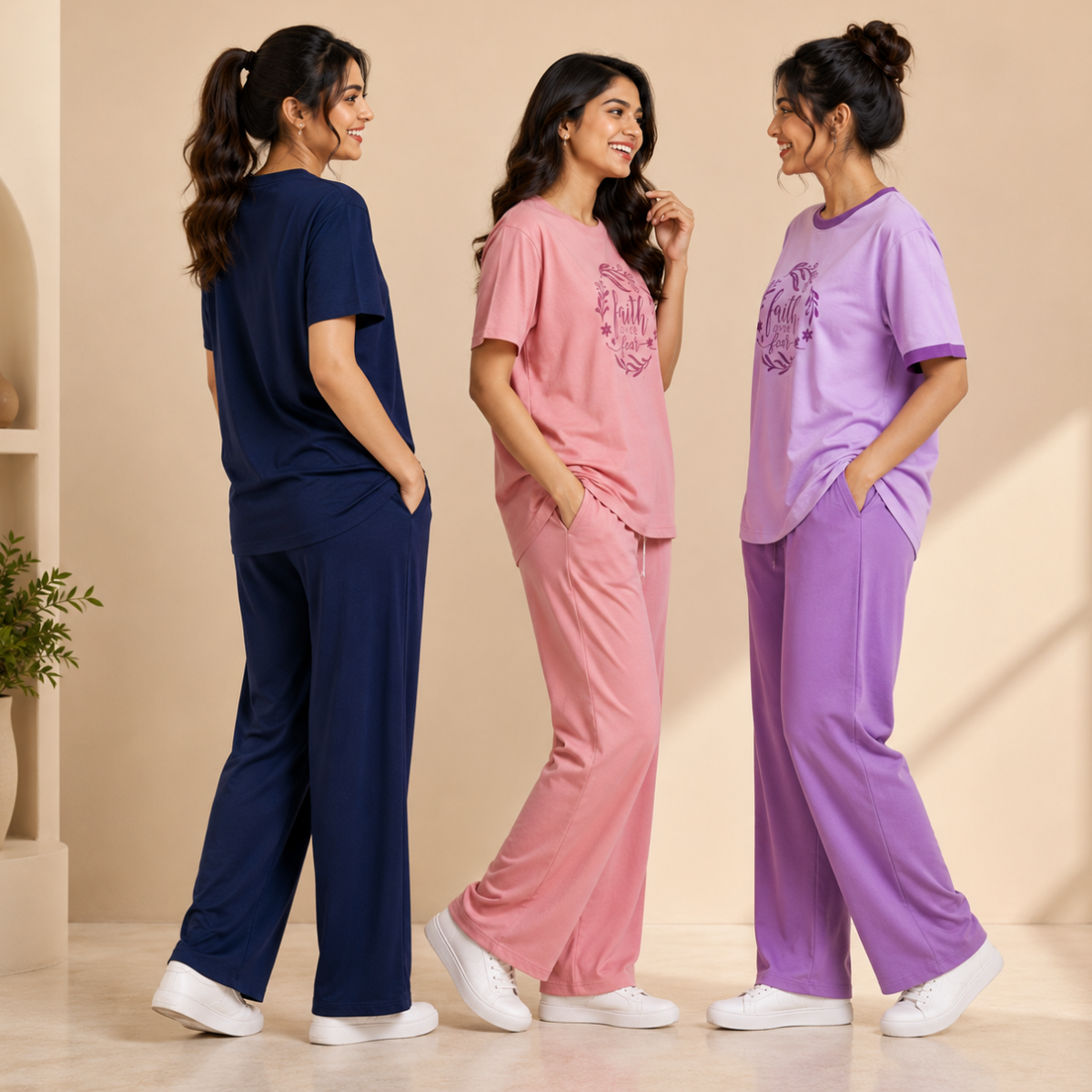 3 T-Shirt With Trouser Daily Wear Combo ( T3 )