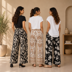 Pack of 3  Women Cotton T-Shirt Trouser Set (T-13)