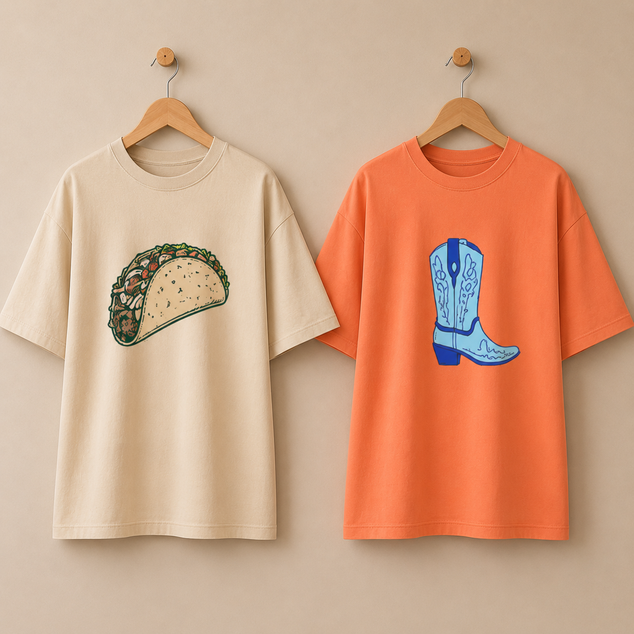 Oversized Printed T-Shirt Combo Pack | Pack of 2 Casual T-Shirts | TT-04