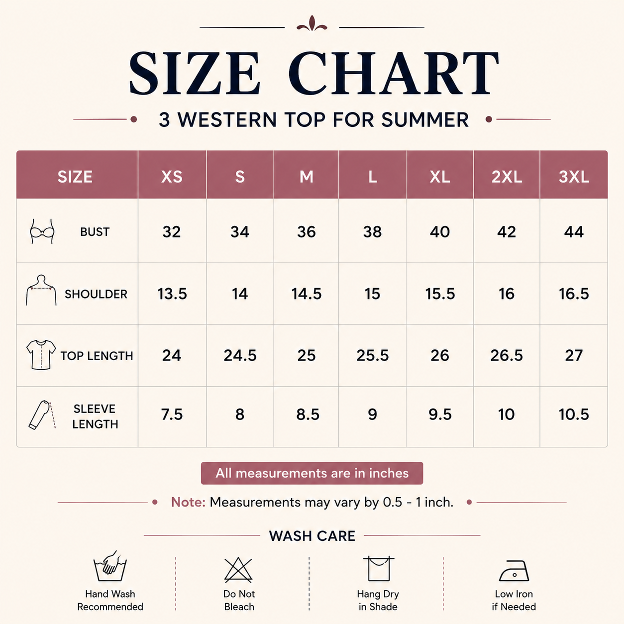 3 Western Top for Summer ( WT-1)
