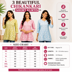 3 Chikankari Embroidery Short Kurtis | CSK-05