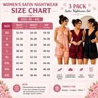 3 Pack Women's Satin Nightwear Set | SNS -01