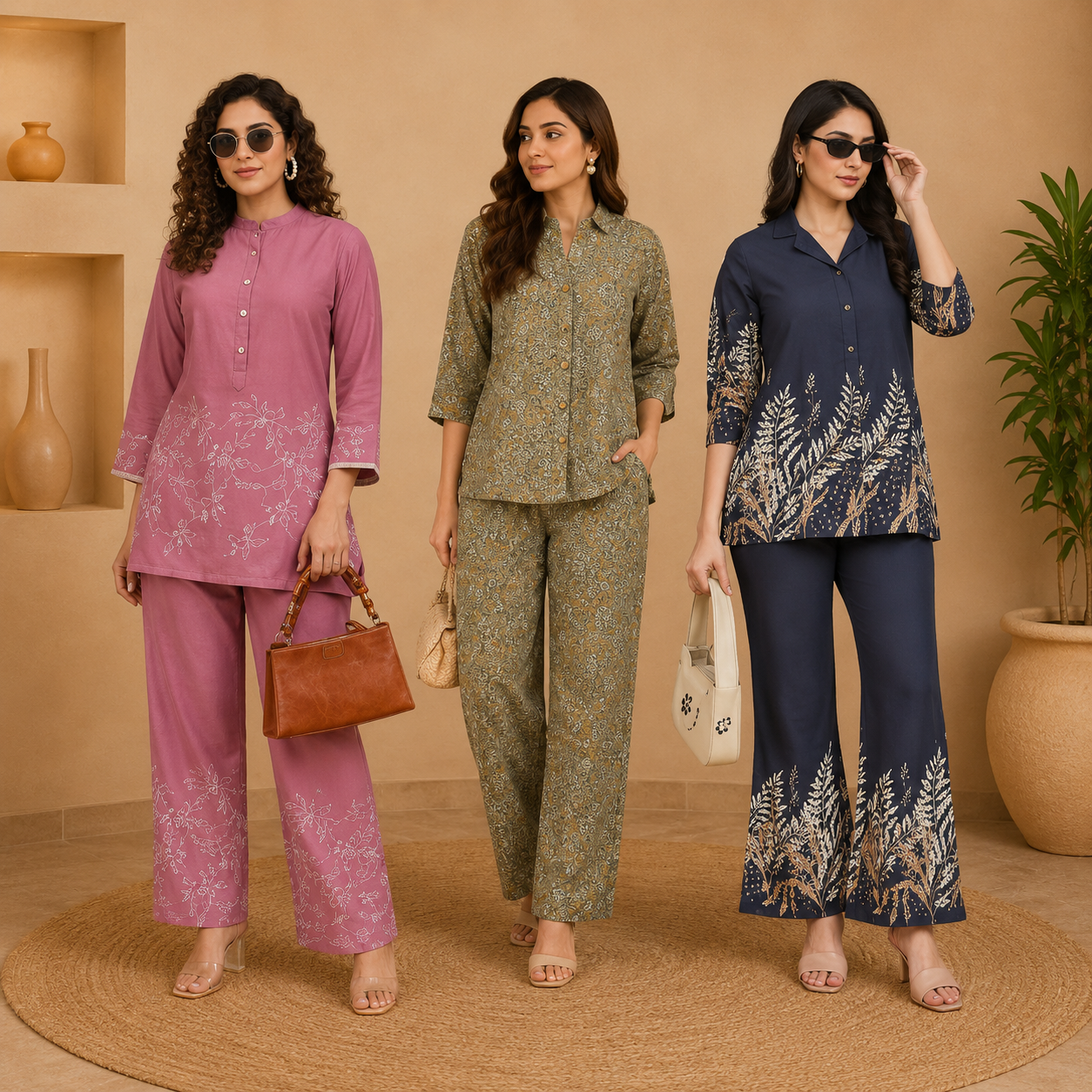Women’s Co-Ord | Pack of 3 | Printed Casual Wear